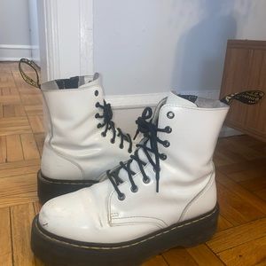 White Doc Martens Platform Boots